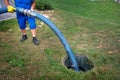 Emptying household septic tank