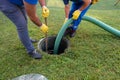 Emptying household septic tank