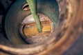 Emptying septic tank, cleaning the sewers Royalty Free Stock Photo