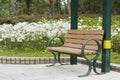 Empy bench in green park