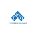 EMQ letter logo design on WHITE background. EMQ creative initials letter logo concept. Royalty Free Stock Photo