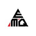 EMQ triangle letter logo design with triangle shape. EMQ triangle logo design monogram. EMQ triangle vector logo template with red Royalty Free Stock Photo
