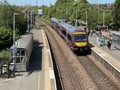 EMR Class 170 Turbostar 170513 calls at Uttoxeter with a Crewe to Newark Castle service