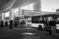 EMT and Airport bus outside Atocha railway station