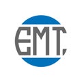 EMT letter logo design on white background. EMT creative initials circle logo concept. EMT letter design Royalty Free Stock Photo