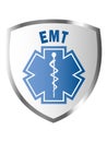 EMT sign on shield or patch Royalty Free Stock Photo