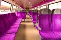 Emtpy interior of the train for long and short distance Royalty Free Stock Photo