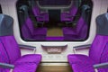 Emtpy interior of the train for long and short distance Royalty Free Stock Photo