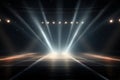 emty stage with spot lights. Presentation concept. Generative ai Royalty Free Stock Photo