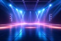 emty stage with spot lights. Presentation concept. Generative ai Royalty Free Stock Photo