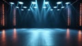 emty stage with spot lights. Presentation concept. Generative ai Royalty Free Stock Photo