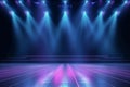 emty stage with spot lights. Presentation concept. Generative ai Royalty Free Stock Photo