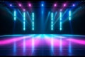 emty stage with spot lights. Presentation concept. Generative ai Royalty Free Stock Photo