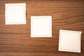 Emty sticky note, on a wooden background Royalty Free Stock Photo