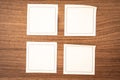 Emty Sticky notes, on a wooden background Royalty Free Stock Photo