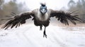 Emu Aviators: A Captivating Photo Of A Bird In Flight