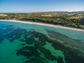 Emu Bay coastline aerial view. Kangaroo Island, South Australia. Royalty Free Stock Photo