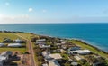 Emu Bay coastline aerial view on a sunny day, Kangaroo Island, Australia Royalty Free Stock Photo