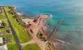 Emu Bay coastline, Kangaroo Island from drone, Australia Royalty Free Stock Photo