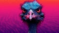 Emu Near Distilled Water: Risograph Ra 6400 Textured Image Royalty Free Stock Photo