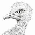 Emu Outline: Children\'s Coloring Page With Thick Crisp Lines