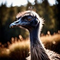 Emu wild animal living in nature, part of ecosystem Royalty Free Stock Photo