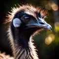 Emu wild animal living in nature, part of ecosystem Royalty Free Stock Photo