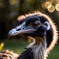 Emu wild animal living in nature, part of ecosystem Royalty Free Stock Photo