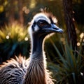 Emu wild animal living in nature, part of ecosystem Royalty Free Stock Photo