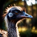 Emu wild animal living in nature, part of ecosystem Royalty Free Stock Photo