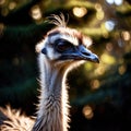 Emu wild animal living in nature, part of ecosystem Royalty Free Stock Photo