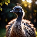 Emu wild animal living in nature, part of ecosystem Royalty Free Stock Photo