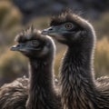 Emus in Their Natural Habitat