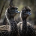 Emus in Their Natural Habitat