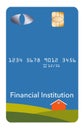 EMV chips have led to a redesign of some credit cards to a vertical or portrait format. Here is a mock generic credit card that is