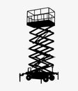 Scissors Lift construction vehicle, heavy Equipment