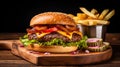 en wood burger food wooden