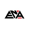 ENA triangle letter logo design with triangle shape. ENA triangle logo design monogram. ENA triangle vector logo template with red Royalty Free Stock Photo