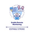 Enable remote monitoring concept icon