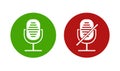 enabled and disabled microphone icons