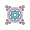 Color illustration icon for Enablement, competence and efficiency Royalty Free Stock Photo