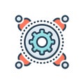 Color illustration icon for Enablement, competence and efficiency