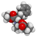 Enalapril high blood pressure drug molecule. Angiotensin Converting Enzyme (ACE) inhibitor used in treatment of hypertension