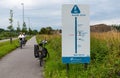 Ename, East Flanders Region - Belgium - Sign of the Ghent Kortrijk fast bicycle trail