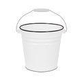 Enamel bucket.Vector illustration.