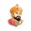 Glorious Indian King Pin With Editorial Illustration Style