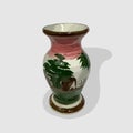 enamel vase isolated realistic hand drawn illustrations and vectors white background