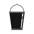 Enameled bucket black simple icon