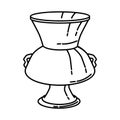 Enamelled glass mosque lamp Icon. Doodle Hand Drawn or Outline Icon Style