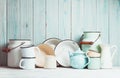 Enamelware still life Royalty Free Stock Photo